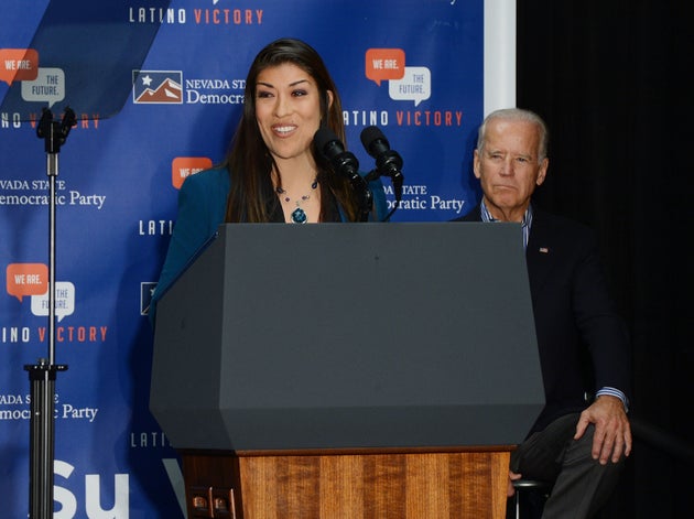 Former Nevada Assemblywoman Lucy Flores says an unwanted kiss from Joe Biden made her feel her feel “uneasy,...