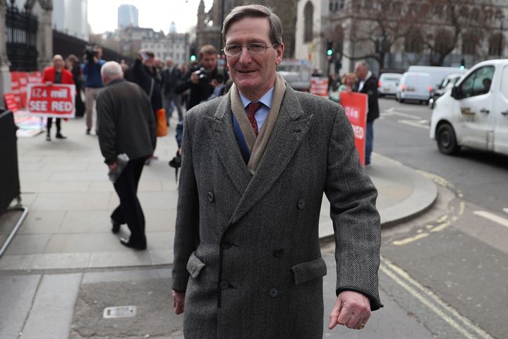 Tory MP Dominic Grieve walks near parliament this week.