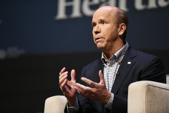 Democratic presidential candidate John Delaney at the Heartland Forum in Storm Lake, Iowa, on Saturday, an event co-sponsored by HuffPost.