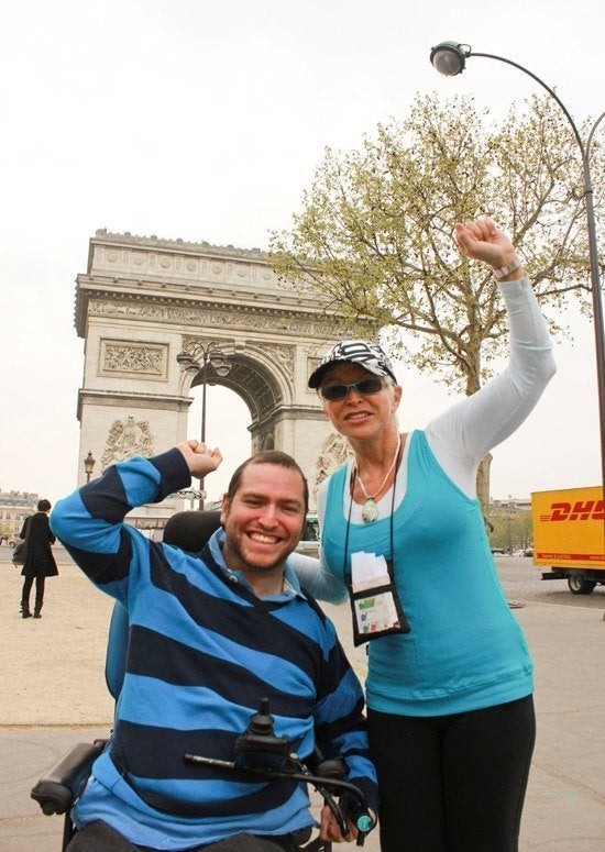 Gurza and his mom in Paris in 2013