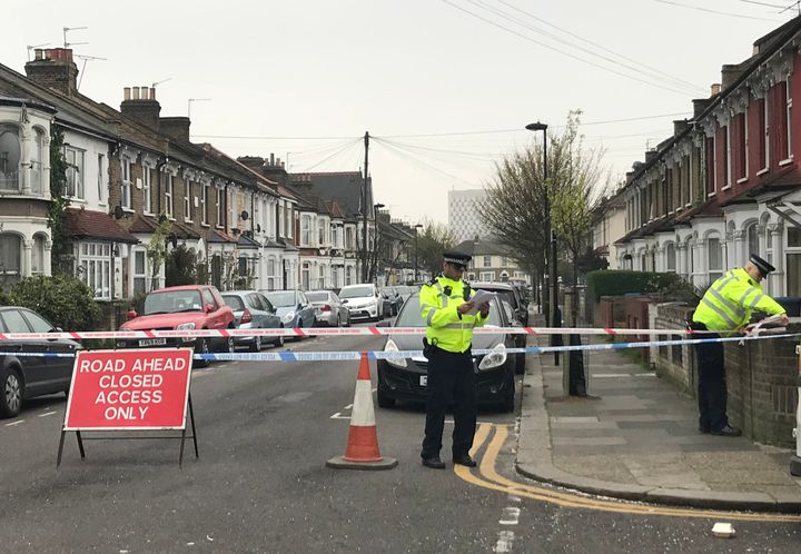Police activity near the scene of where a man has suffered life-threatening injuries after a stabbing on Aberdeen Road in Enfield, north London.