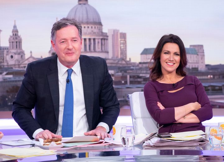 Piers Morgan and Susanna Reid on Good Morning Britain