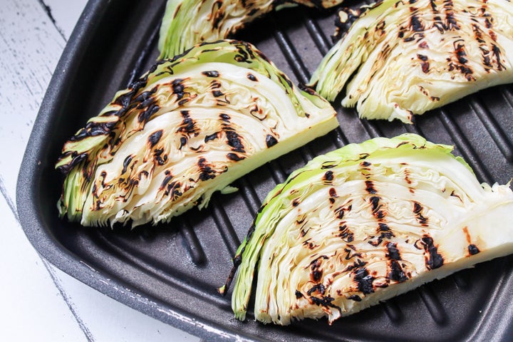 Green cabbage is perfect for slicing into wedges and charring on the grill.