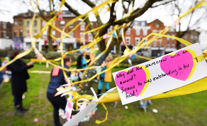 Last year jokes were added to the tree in Fortune Green, West Hampstead to raise the spirits of Nazanin Zaghari-Ratcliffe.