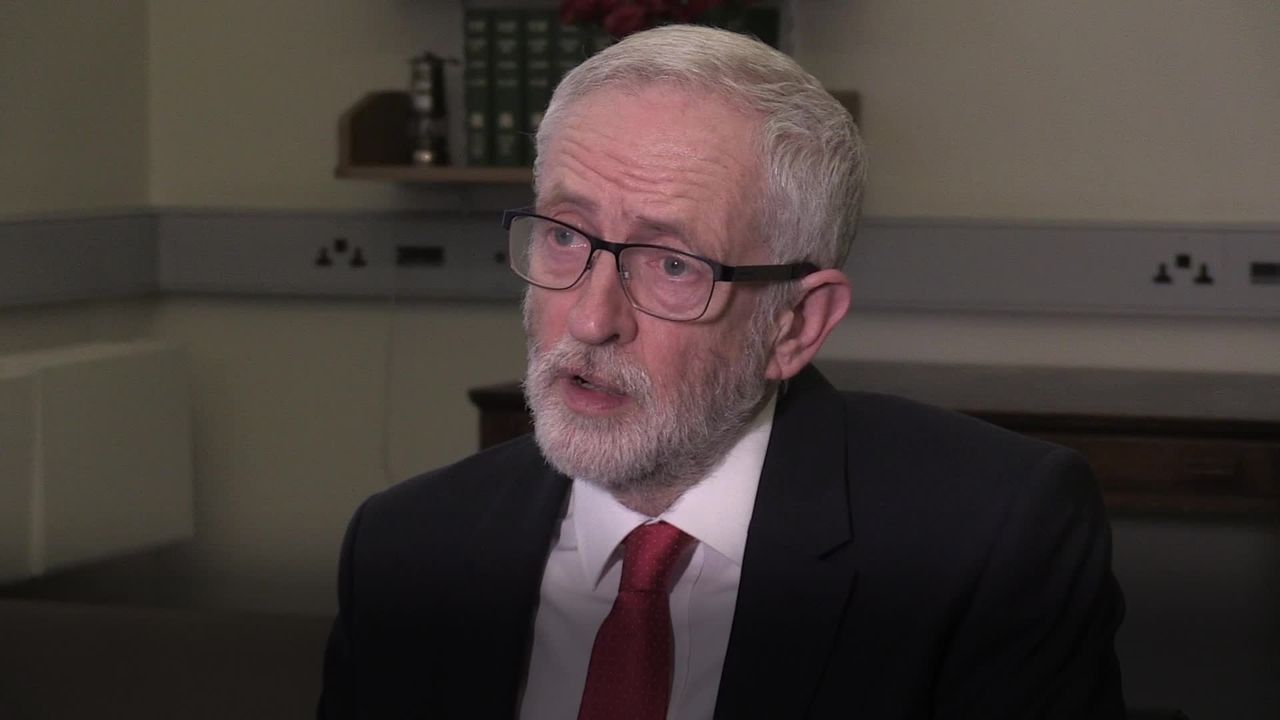 Jeremy Corbyn reacts to the statement