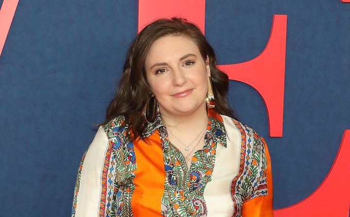 "Girls" creator Lena Dunham showed off her new neck tattoo on Instagram Wednesday. She's shown here at the premiere of the final season of "Veep" at Alice Tully Hall on March 26 in New York City.