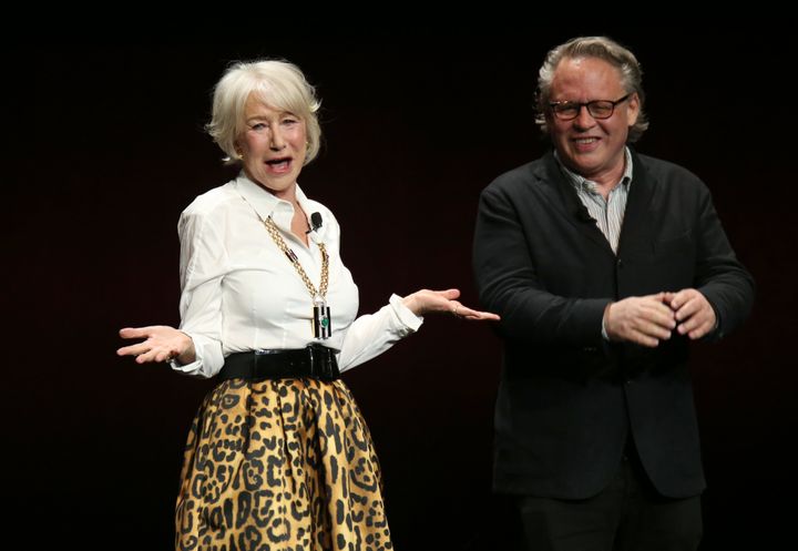 Helen Mirren on stage at CinemaCon
