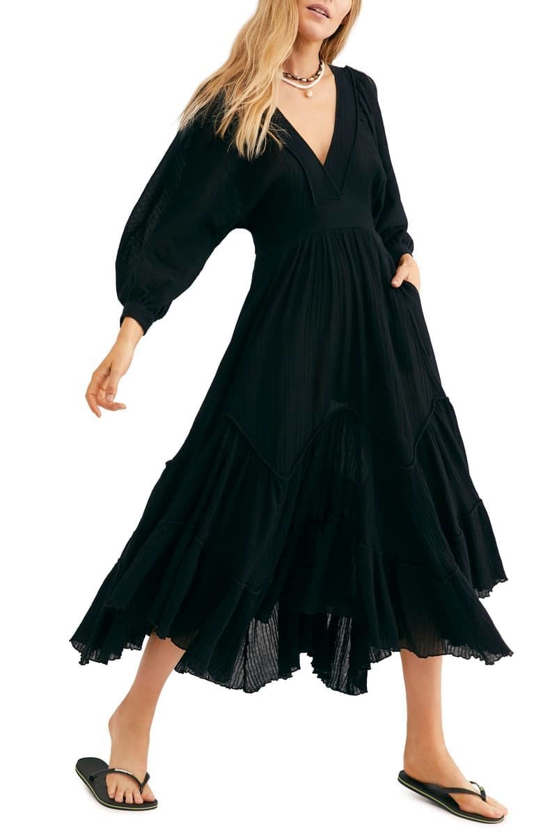 Black flowy 2024 summer dress