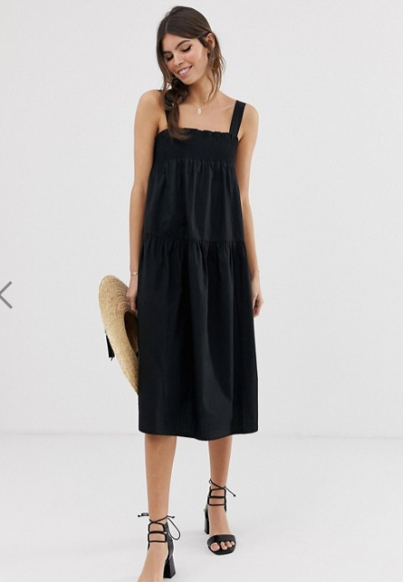 Black summer shop dress midi