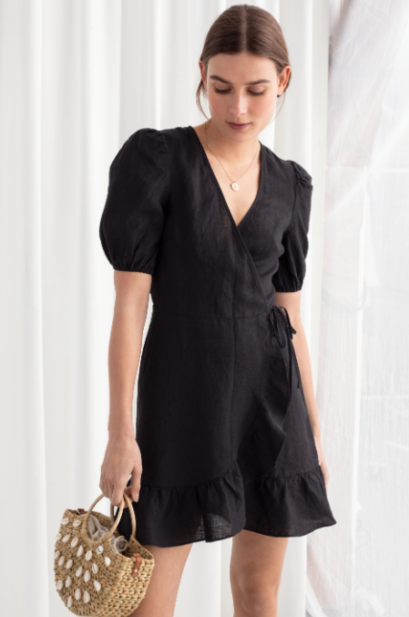 casual black dresses with sleeves