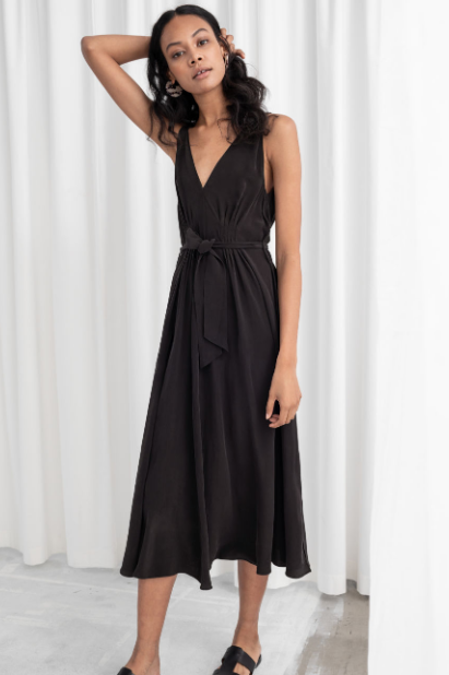 Long black cheap dress summer