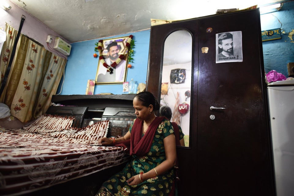 Kamlesh, Ankit Saxena's mother, at her home in West