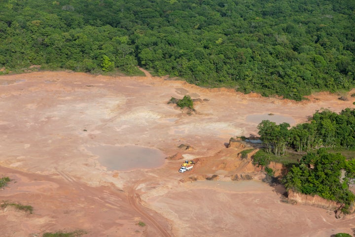 Deforestation in the Amazon rainforest, Brazil.