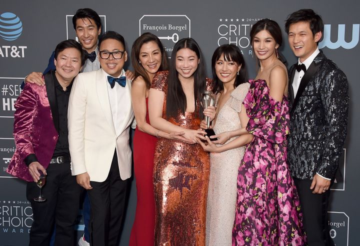 The cast of "Crazy Rich Asians," pictured here at the 24th Annual Critics' Choice Awards, faced backlash for featuring all light-skinned actors.