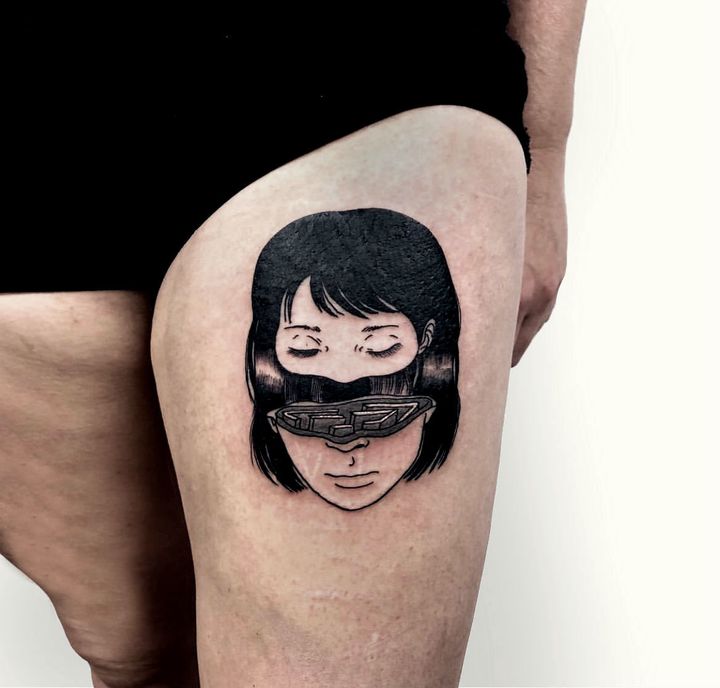 A self-harm scar tattoo by Tina Lugo, an owner of Black Sheep Tattoo Studio in Portland, Oregon.