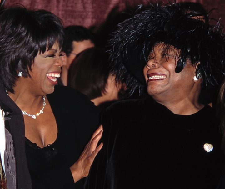 Oprah Winfrey and Maya Angelou attending the Celebration of Quincy Jones' 50th Year in Music in1995.