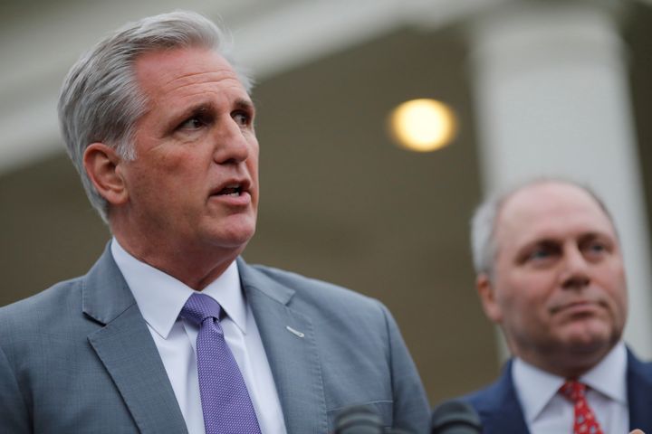 It's probably not helpful for your party when you're desperate to win over female voters and you vote against renewing the Violence Against Women Act. Above, House Minority Leader Kevin McCarthy (R-Calif.), left, and Minority Whip Steve Scalise (R-La.) both voted against it.