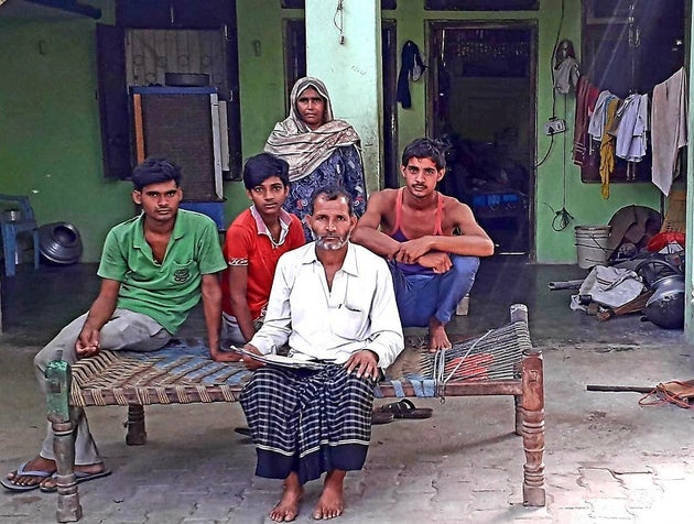 Karam Rahman and family at their home in