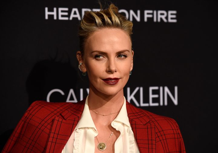 Charlize Theron poses at the 25th Annual ELLE Women in Hollywood Celebration in 2018. 