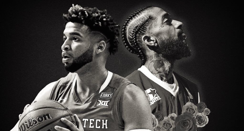 The night before he was shot to death, rapper Nipsey Hussle attended Texas Tech's Elite Eight game last Saturday to support family friend Brandone Francis. (Photo Illustration)