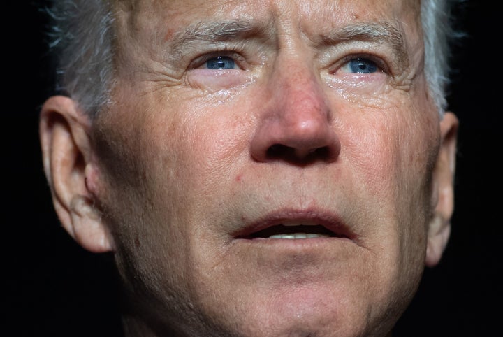 Former Vice President Joe Biden speaks during the First State Democratic Dinner in Dover, Delaware, on March 16, 2019.