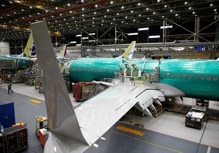 A 737 Max aircraft is pictured at the Boeing factory in Renton, Washington last month.