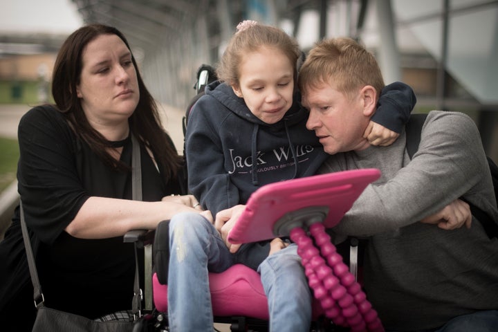 <strong>Emma Appleby, Lee Moore and their daughter Teagan.</strong>