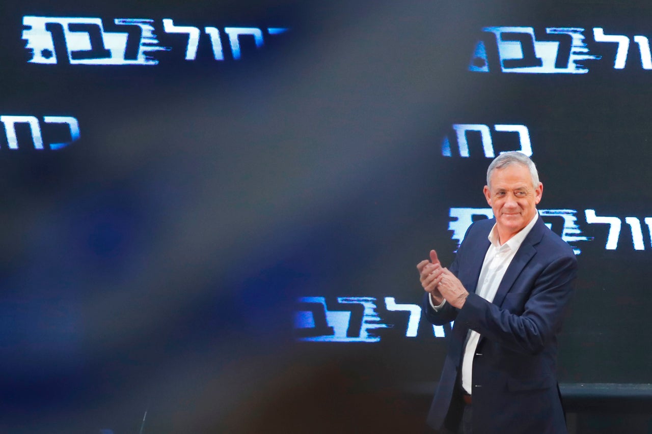 Retired Israeli general Benny Gantz, one of the leaders of the Blue and White (Kahol Lavan) political alliance