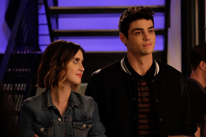 Laura Marano and Noah Centineo in "The Perfect Date" on Netflix.