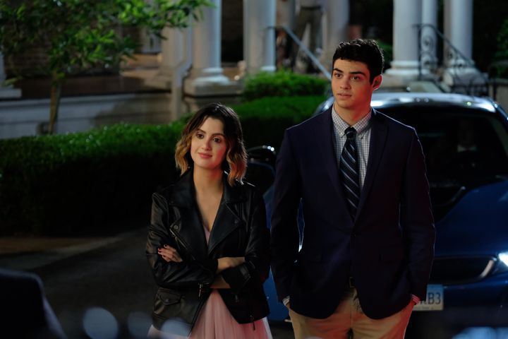 Laura Marano and Noah Centineo in "The Perfect Date" on Netflix.