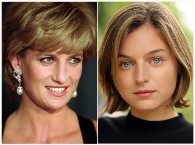This combination photo shows Diana, Princess of Wales, at the United Cerebral Palsy's annual dinner in...