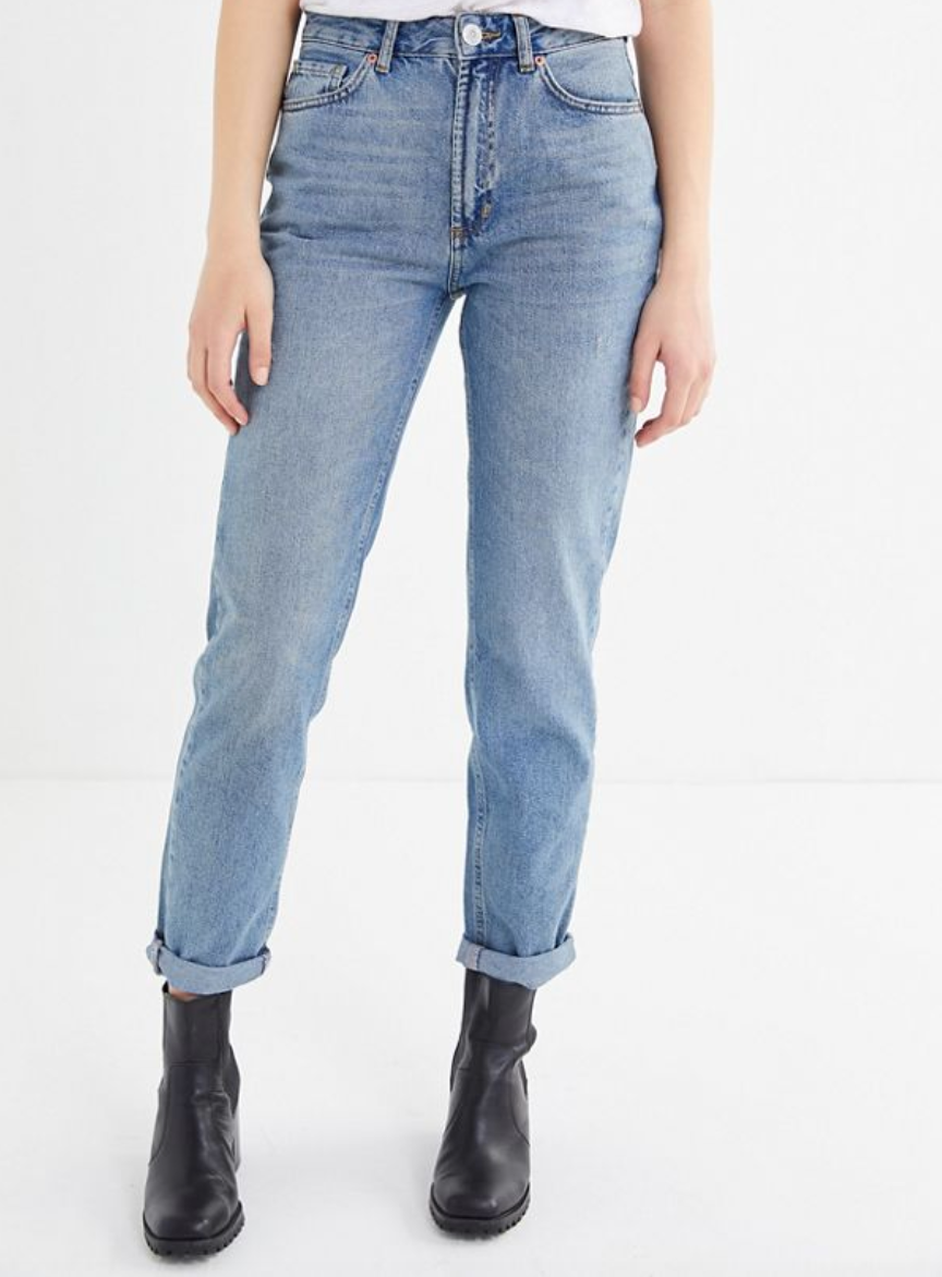 Tight fit hot sale mom jeans