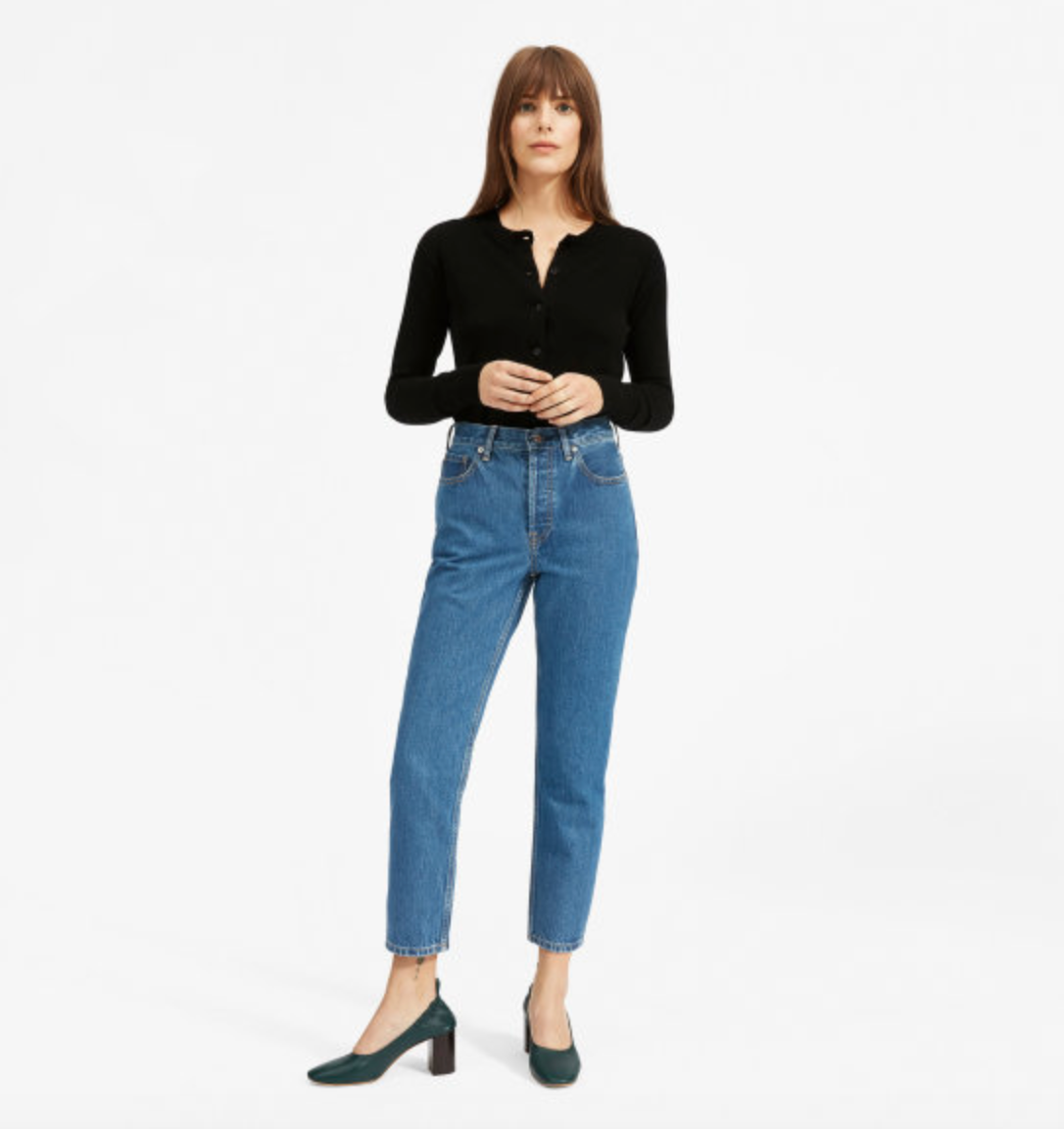 most flattering straight leg jeans
