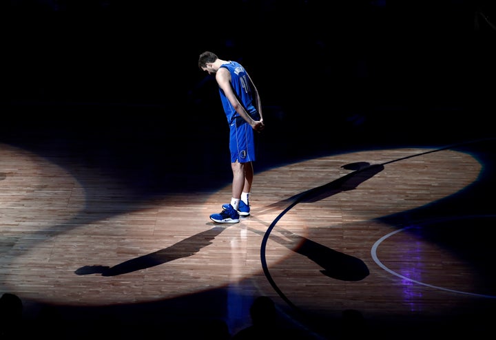 After scoring a season-high 30 points in a 120-109 victory for the Dallas Mavericks over the Phoenix Suns on Tuesday night. Dirk Nowitzki told the crowd, “As you might expect, this is my last home game.”