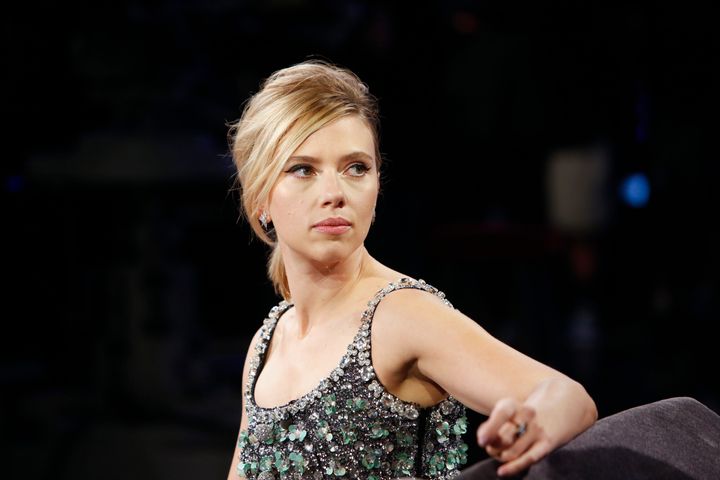 Scarlett during the taping of Jimmy Kimmel Live! 