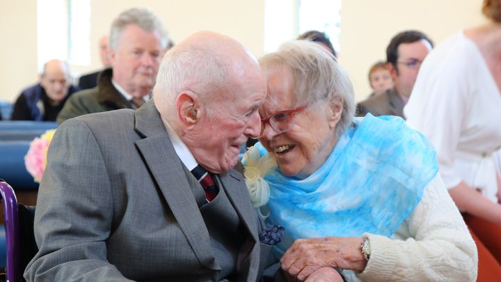 Peter Van Zeller and Nancy Bowstead celebrated their love with a ceremony at the Blind Veterans UK chapel in Ovingdean on Wednesday 