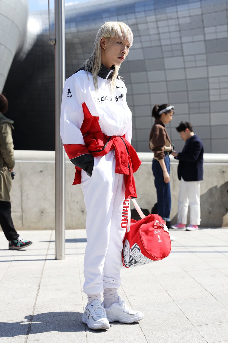 Pleated Knee Cargo Pants, Streets of Seoul