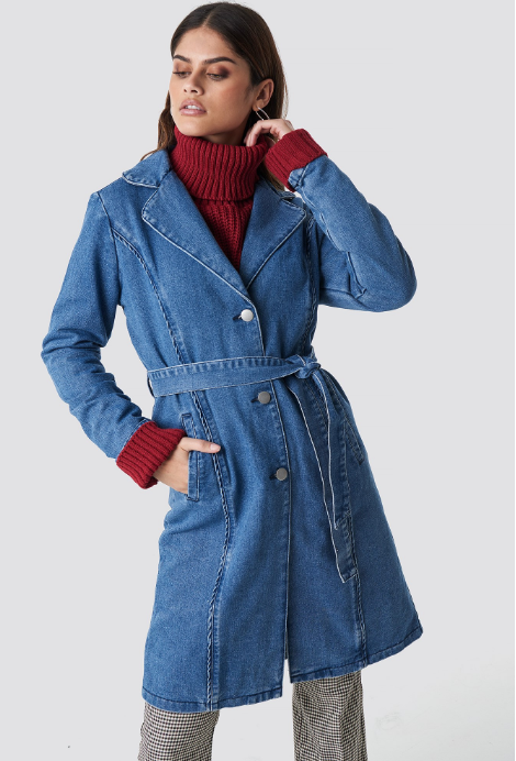 Women's denim 2024 duster coat