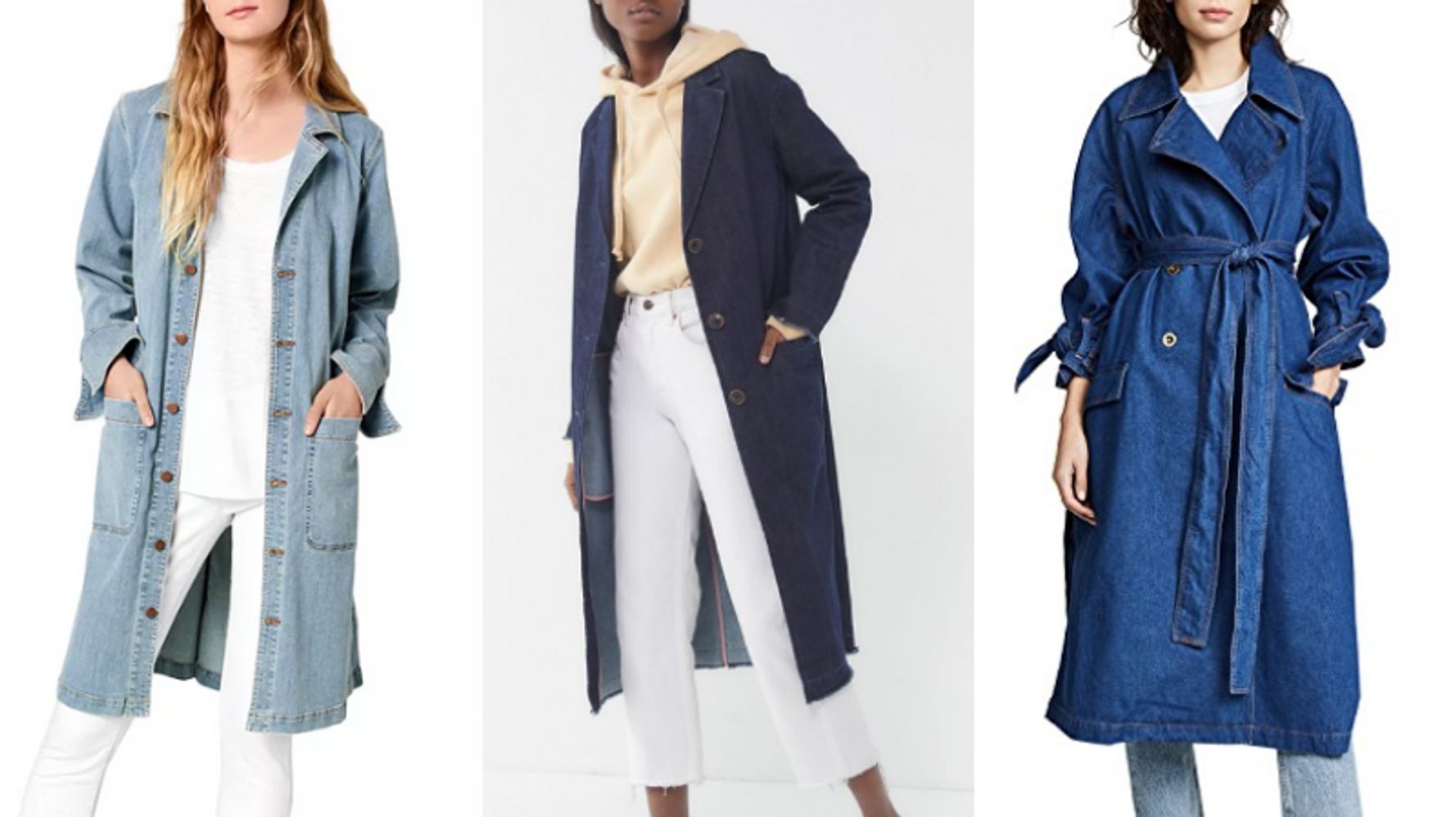 12 Denim Trench Coats And Dusters That'll Tie Together Any Outfit ...