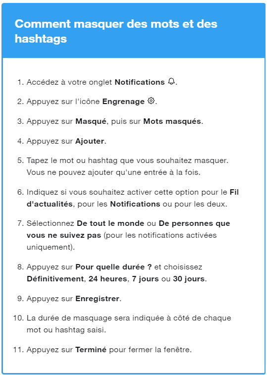 La marche à suivre depuis un mobile
