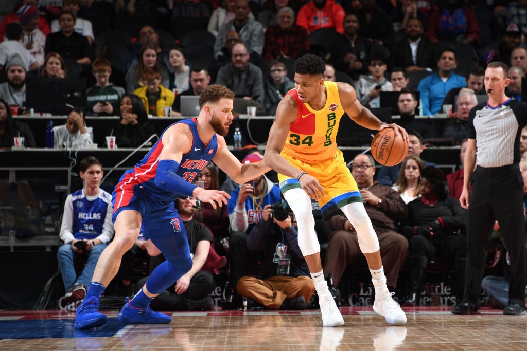 Giannis Antetokounmpo is the MVP frontrunner, but Blake Griffin isn't backing down to anyone. (Getty Images)