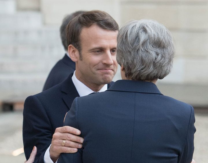 Macron with Theresa May