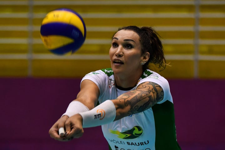 Tifanny Abreu at a training in February 2018. 