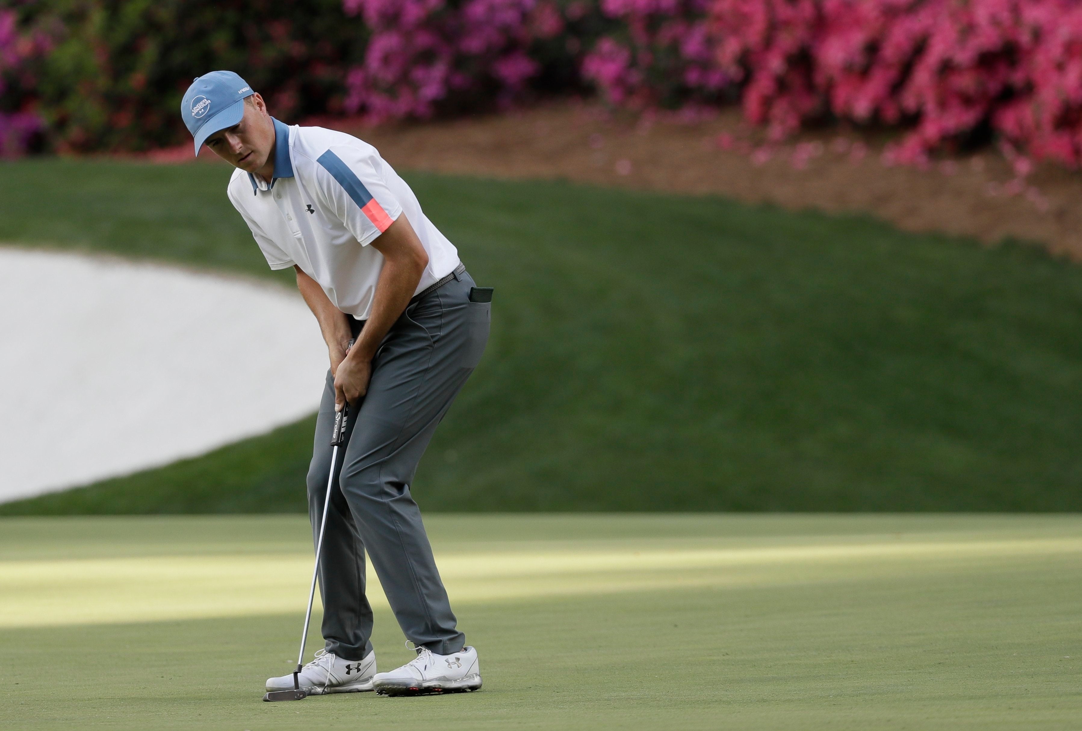 Not a great day for Jordan Spieth on the links. (AP)