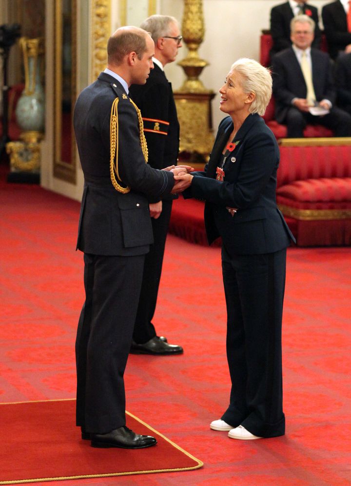 Emma Thompson collected her damehood in November