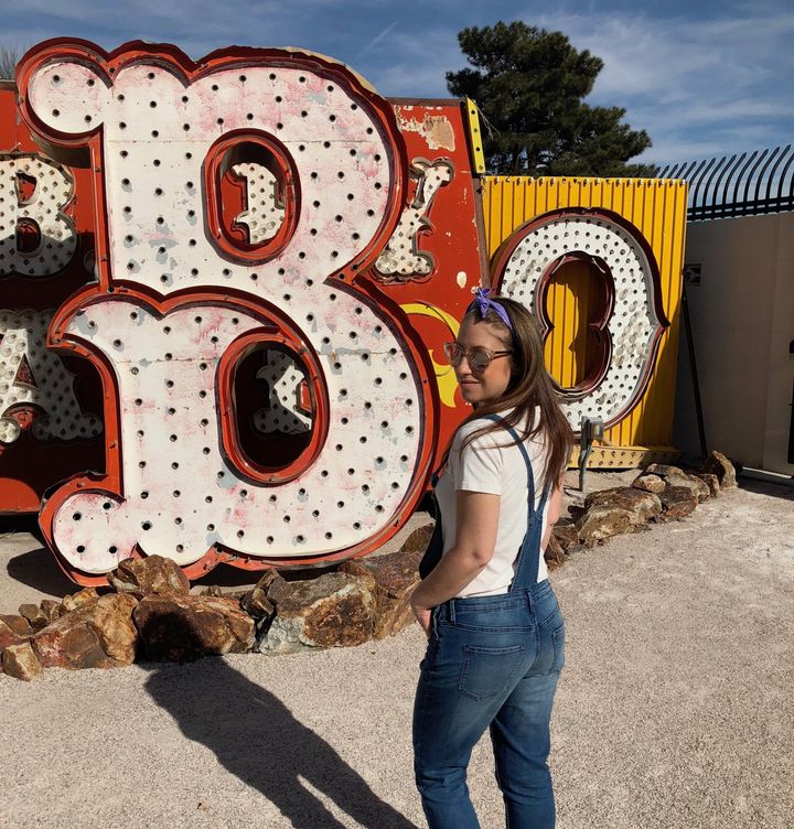 The author at The Neon Museum, Las Vegas, Nevada