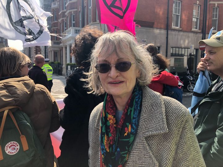 Julia Brown is at her first ever protest