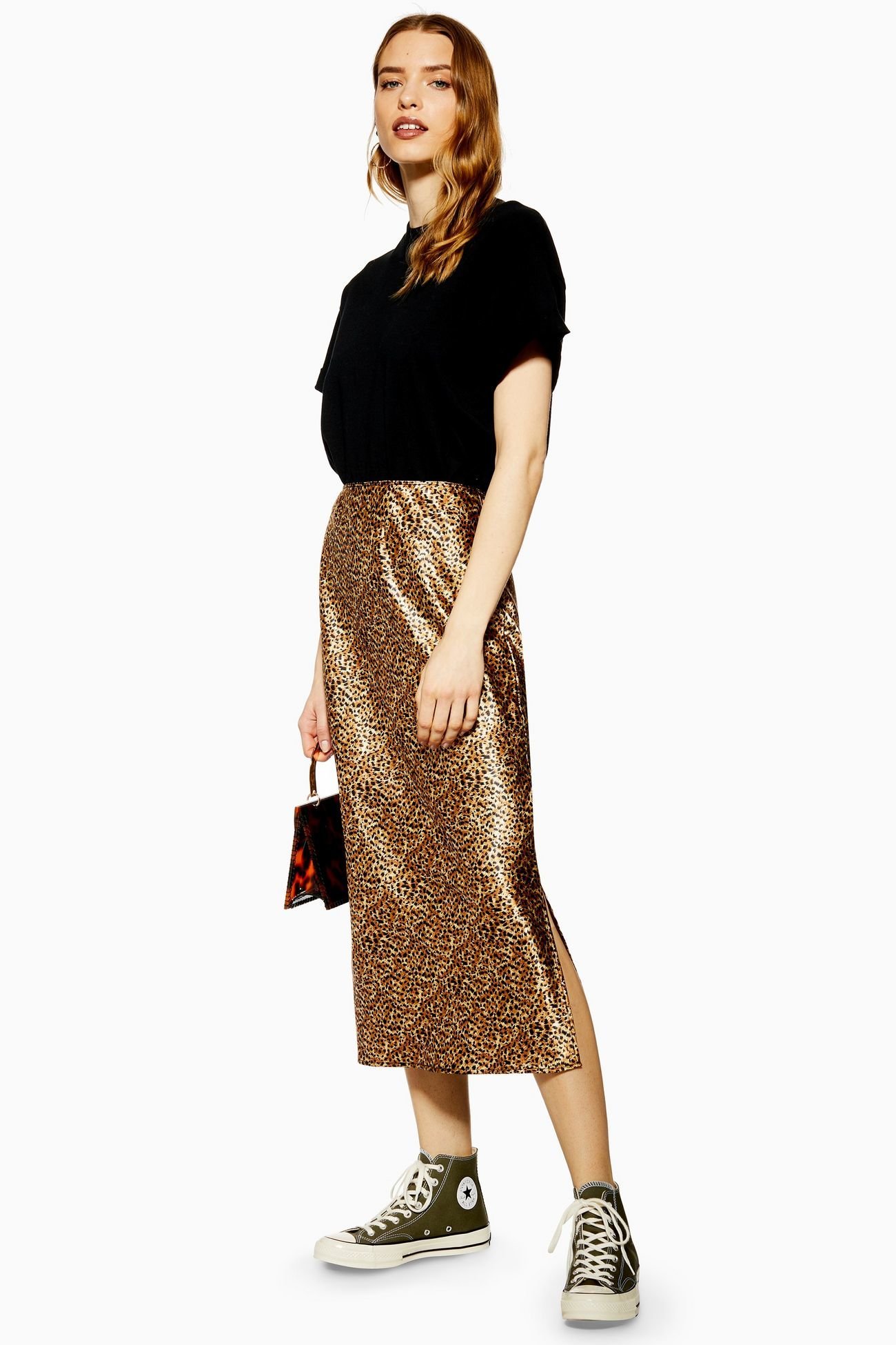 Topshop leopard print midi skirt | Leopard skirt outfit, Leopard print  outfits, Leopard dress outfit