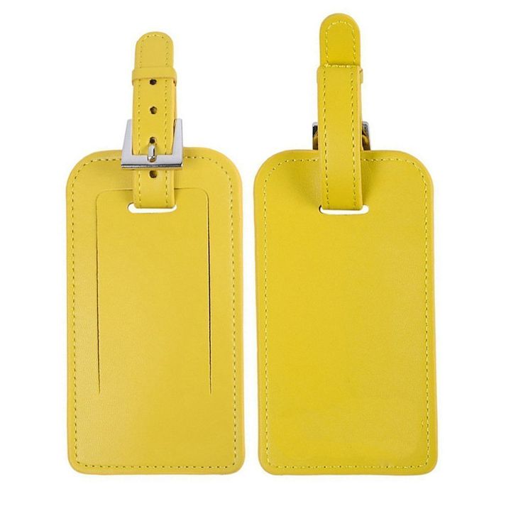 LOUIS VUITTON Leather Luggage Tag Neon Yellow