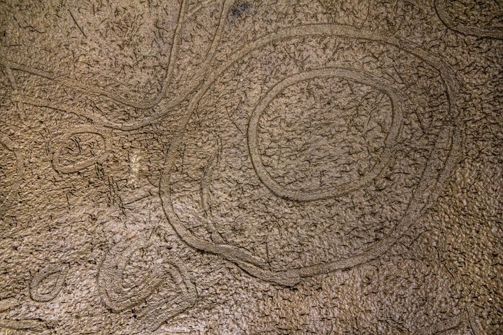 In Ojo Guarena Cave in Spain, the engraved spiral and concentric circle symbols, dating to around 11,000 years ago, are some of the rarest of the 32 geometric signs used by early humans during the Ice Age.